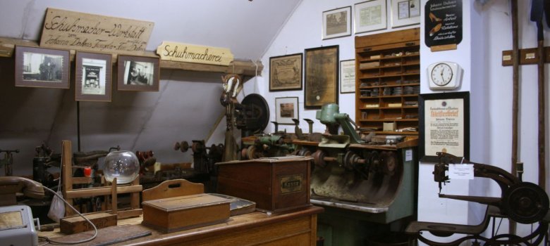 Schuhmacherwerkstatt im Moor- und Bauernmuseum