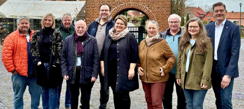 Mitglieder der Vorstände des GWMF sowie des WFV v.l.n.r.: Oliver Bremer, Sandra Poelmeyer, Axel Redemann, Peter Kose, Martin Bliefernich, Nicole Heinemann, Uta Grundmann-Abonyi, Arnold von der Pütten, Christine Bosse und Christoph Reents. Es fehlen Waldemar Grundmann und Michael Fröhlich.