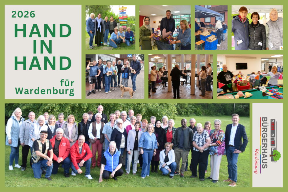 Collage mit Fotos vom Ehrenamtstag