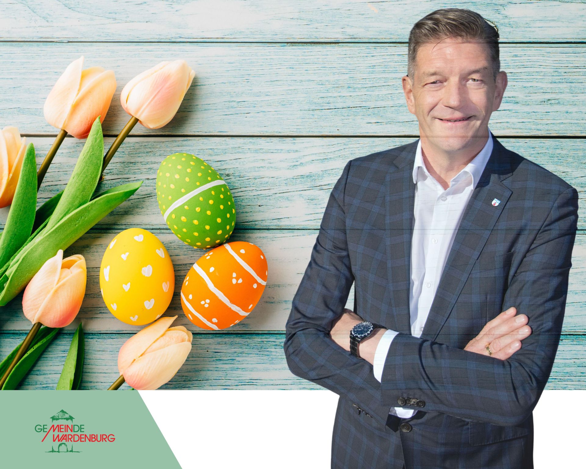 Ostergruß Bgm 2026 Querformat (50 x 40 cm) - Allgemeine Mitteilungen aus dem Rathaus