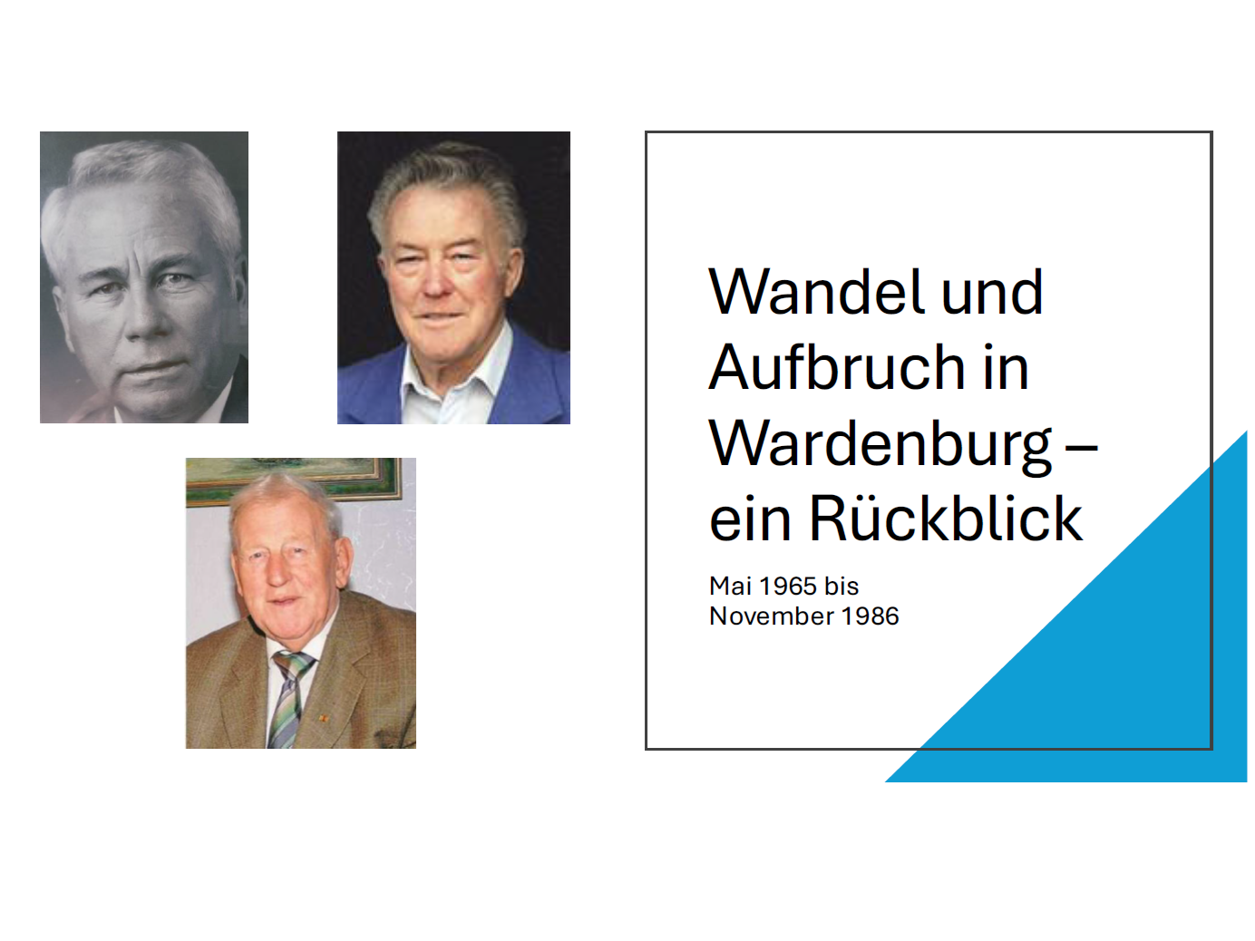 Die erste Folie des Vortrages
